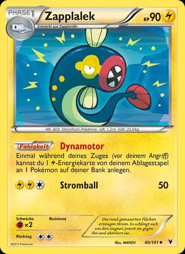 Zapplalek card in German