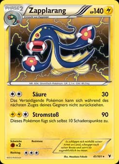 Zapplarang card in German
