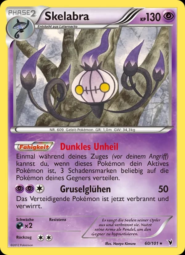 Skelabra card in German