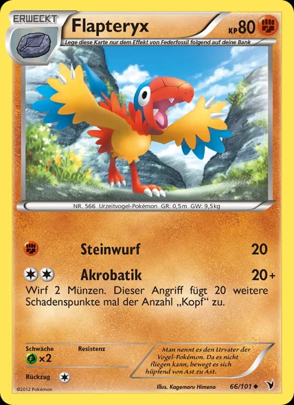Flapteryx card in German