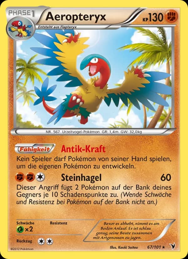 Aeropteryx card in German