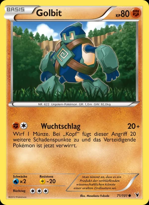 Golbit card in German