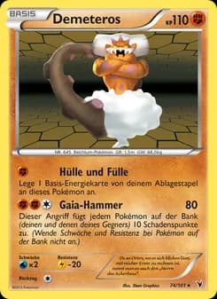 Demeteros card in German