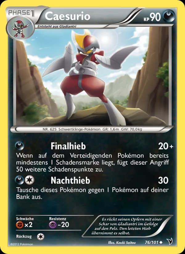 Caesurio card in German