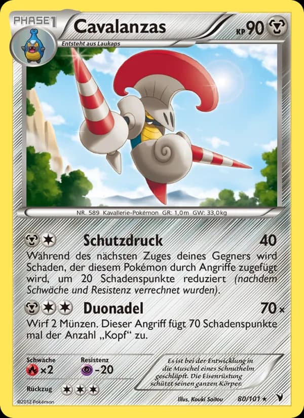 Cavalanzas card in German