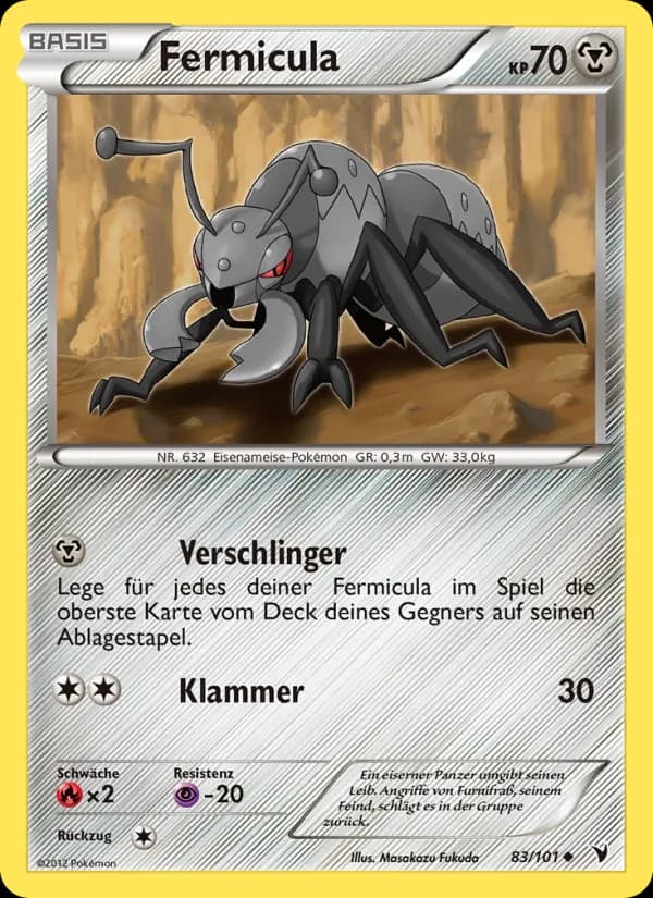 Fermicula card in German