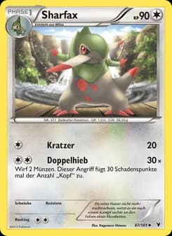 Sharfax card in German