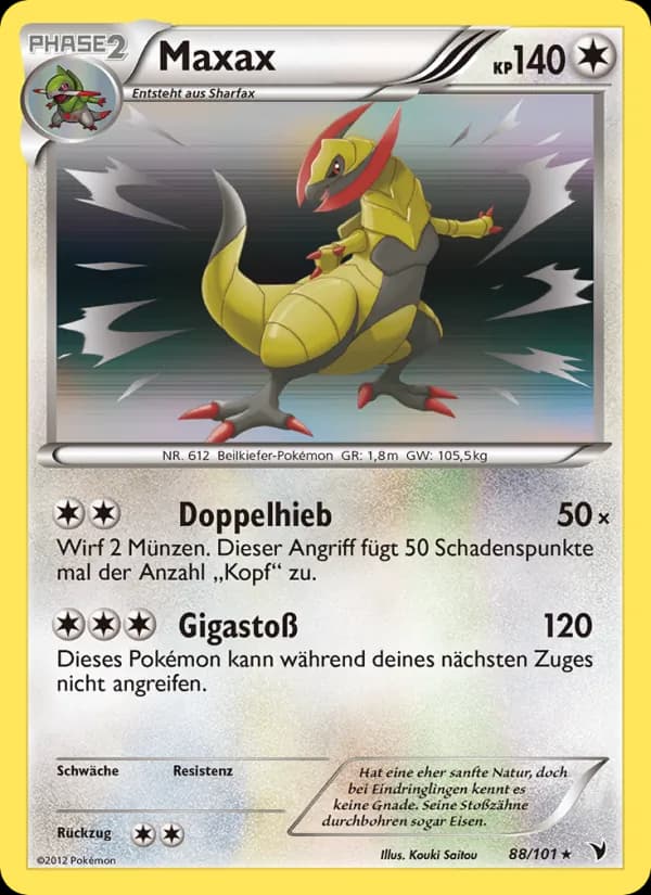 Maxax card in German