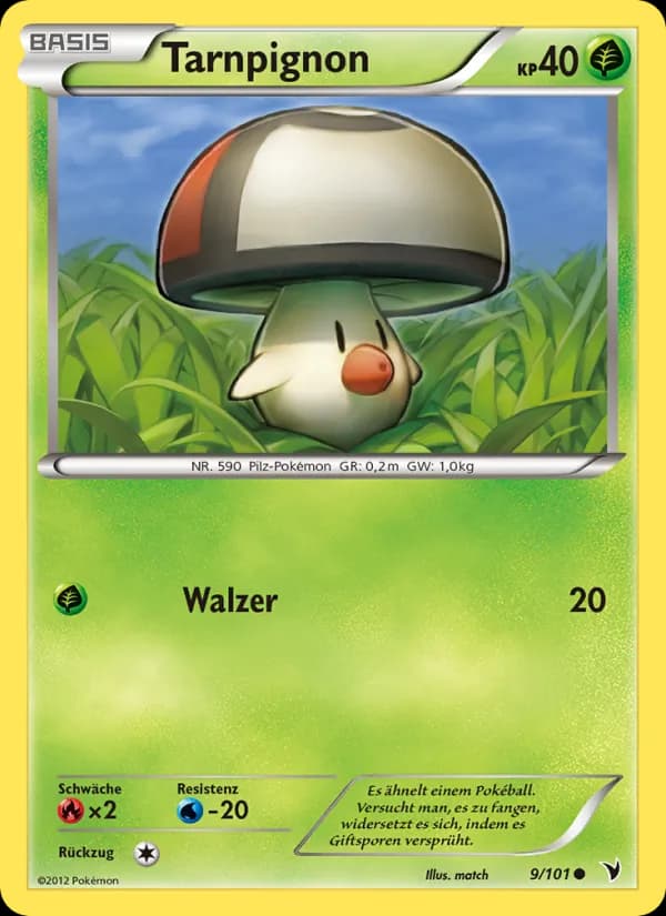 Tarnpignon card in German