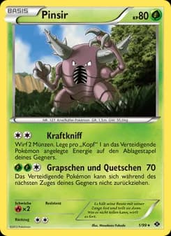 Pinsir card in German