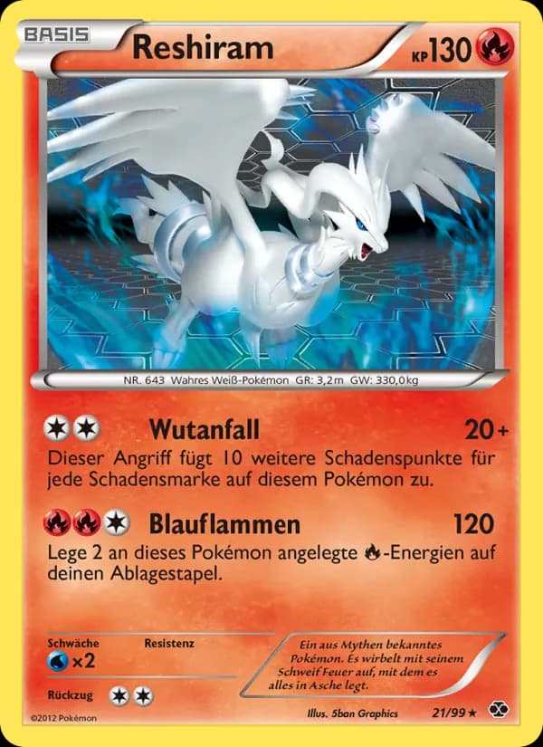 Reshiram card in German