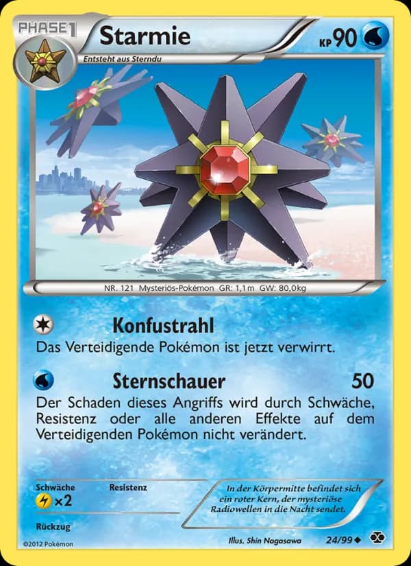 Starmie card in German