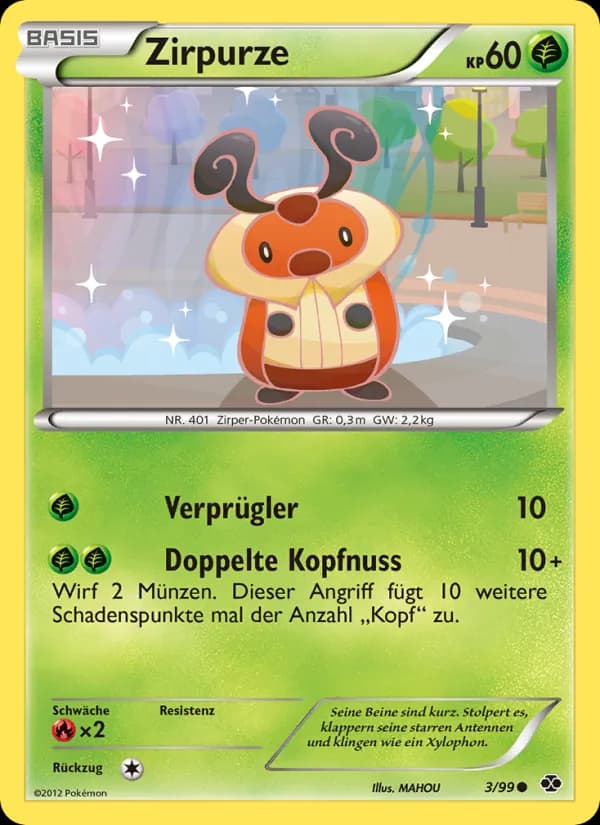 Zirpurze card in German