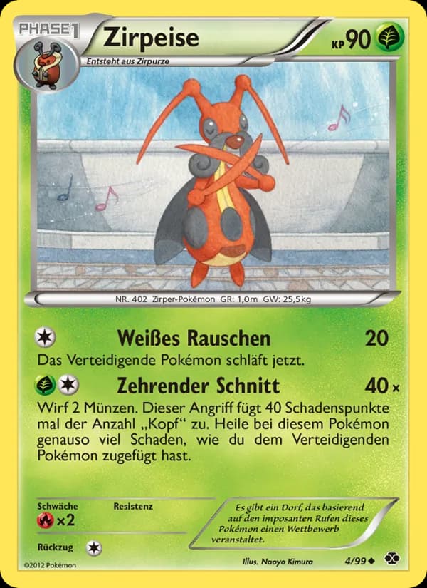 Zirpeise card in German