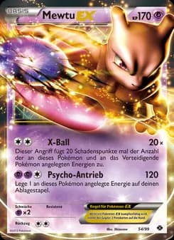 Mewtu-EX card in German