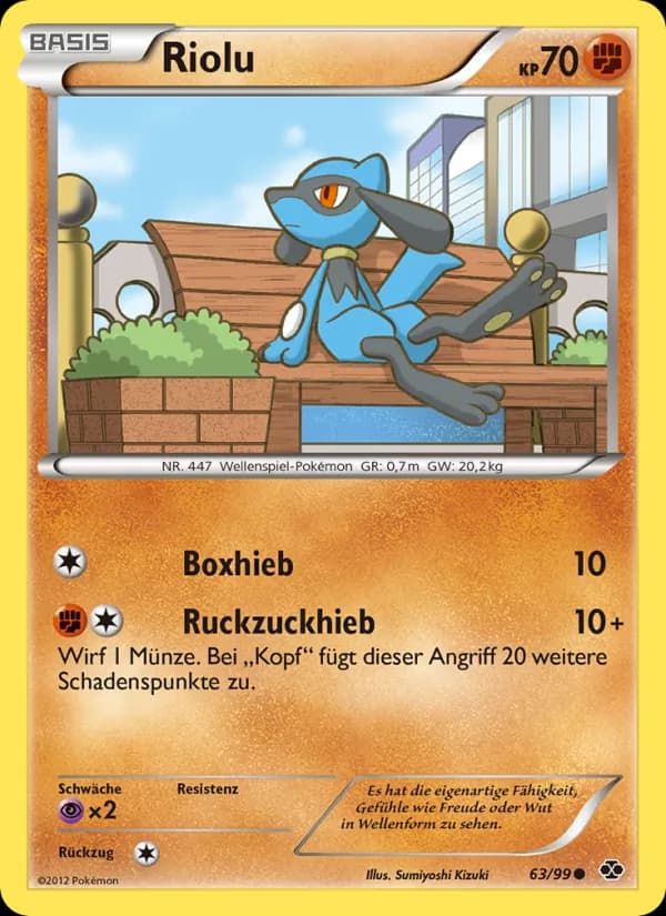 Riolu card in German