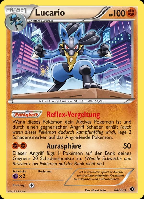 Lucario card in German