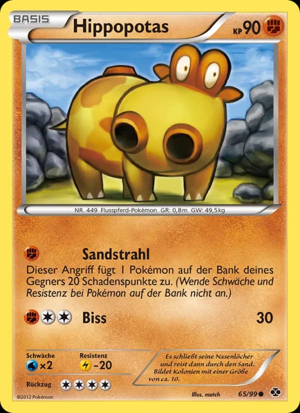 Hippopotas card in German