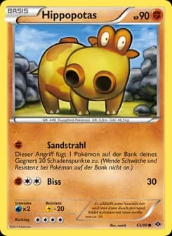 Hippopotas card in German
