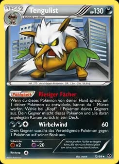 Tengulist card in German