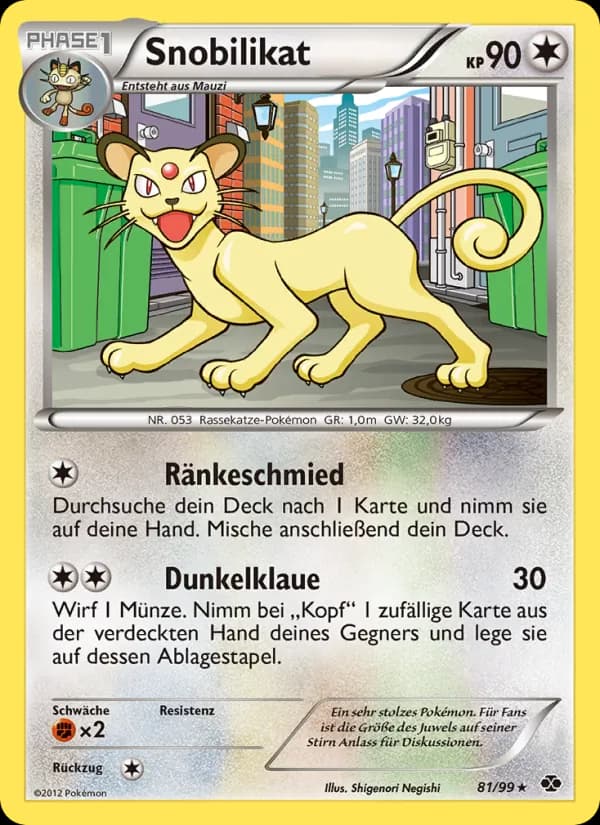 Snobilikat card in German