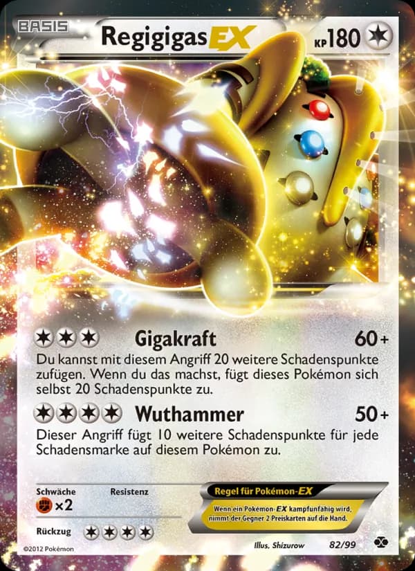 Regigigas-EX card in German