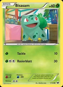 Bisasam card in German