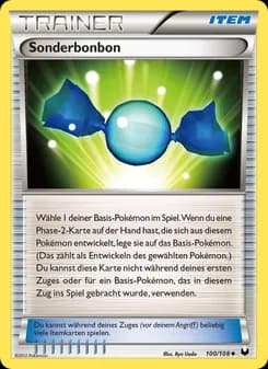 Sonderbonbon card in German