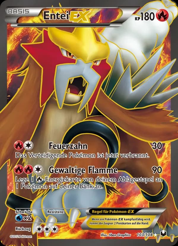 Entei-EX card in German