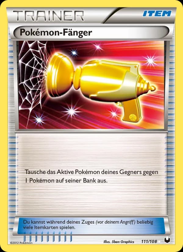 Pokémon-Fänger card in German