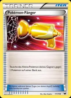 Pokémon-Fänger card in German