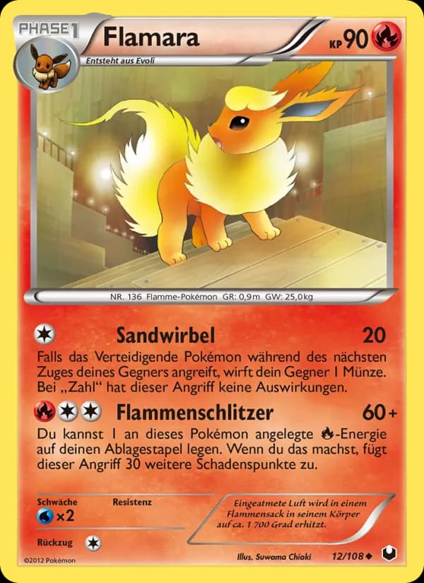 Flamara card in German