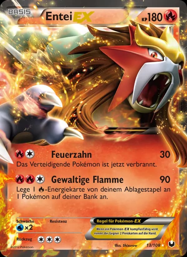 Entei-EX card in German