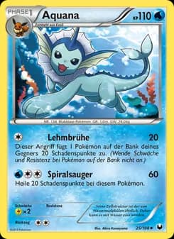 Aquana card in German