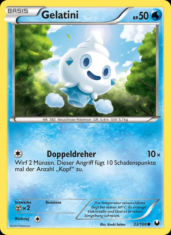 Gelatini card in German
