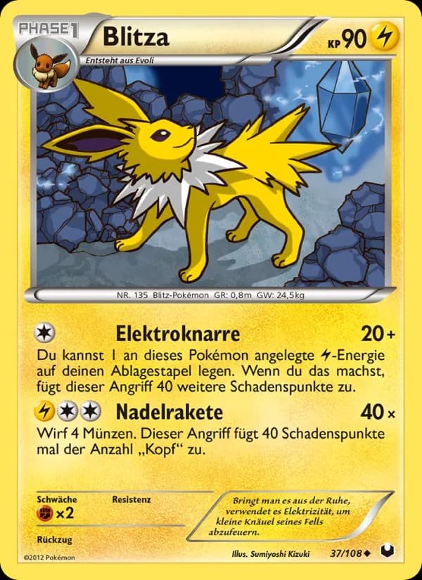 Blitza card in German