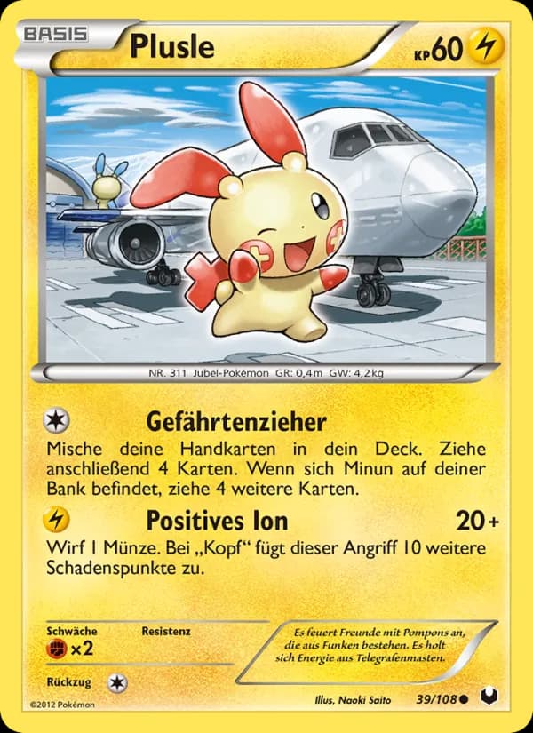 Plusle card in German