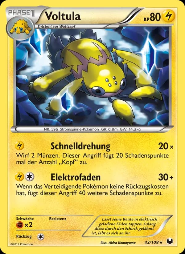 Voltula card in German