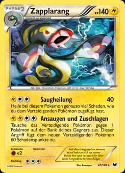 Zapplarang card in German