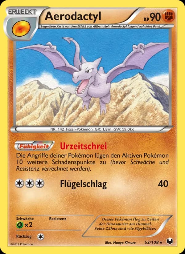 Aerodactyl card in German
