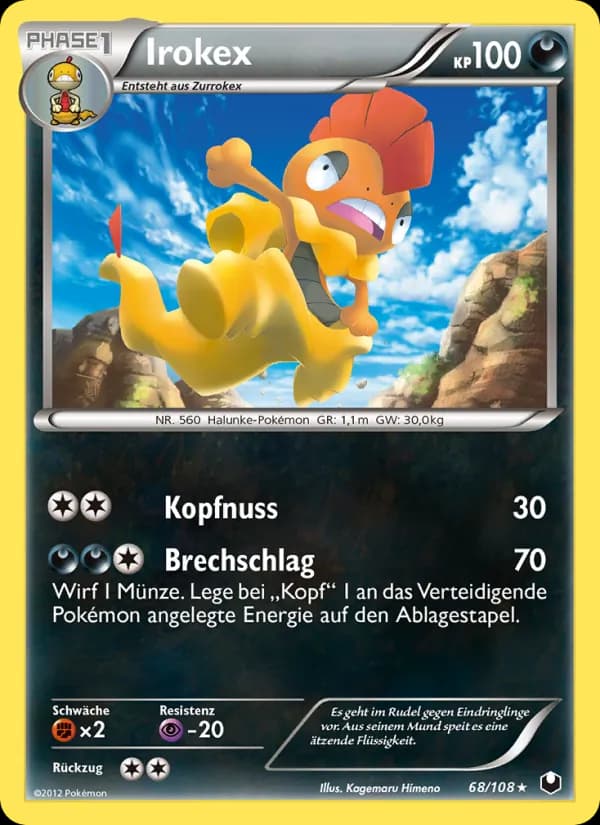 Irokex card in German
