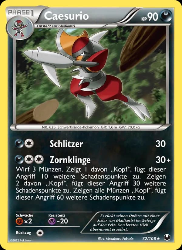 Caesurio card in German