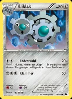 Kliklak card in German