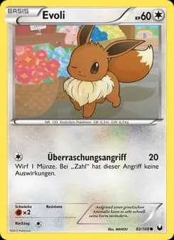 Evoli card in German