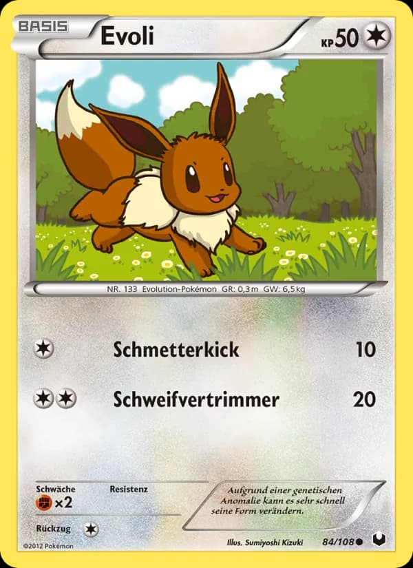 Evoli card in German