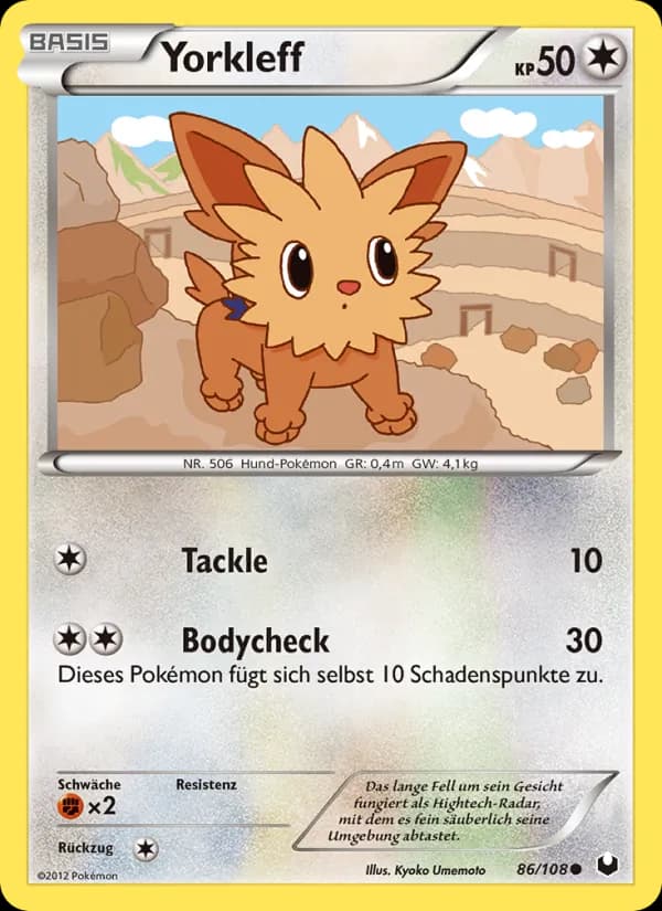 Yorkleff card in German