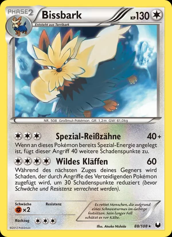 Bissbark card in German