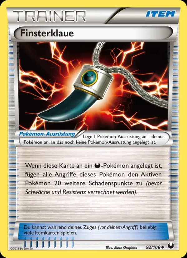 Finsterklaue card in German