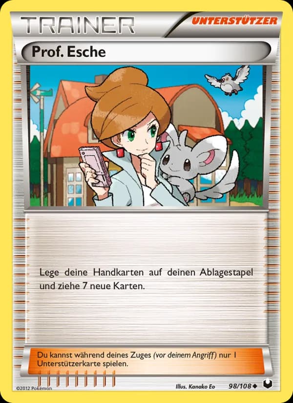 Prof. Esche card in German