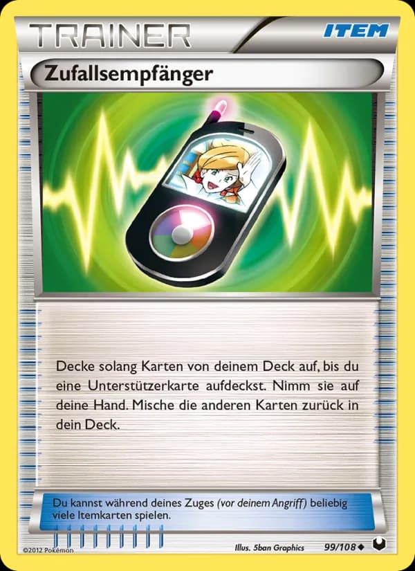 Zufallsempfänger card in German
